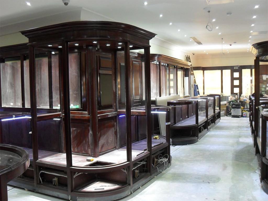 Weir & Sons flagship display joinery, Dublin