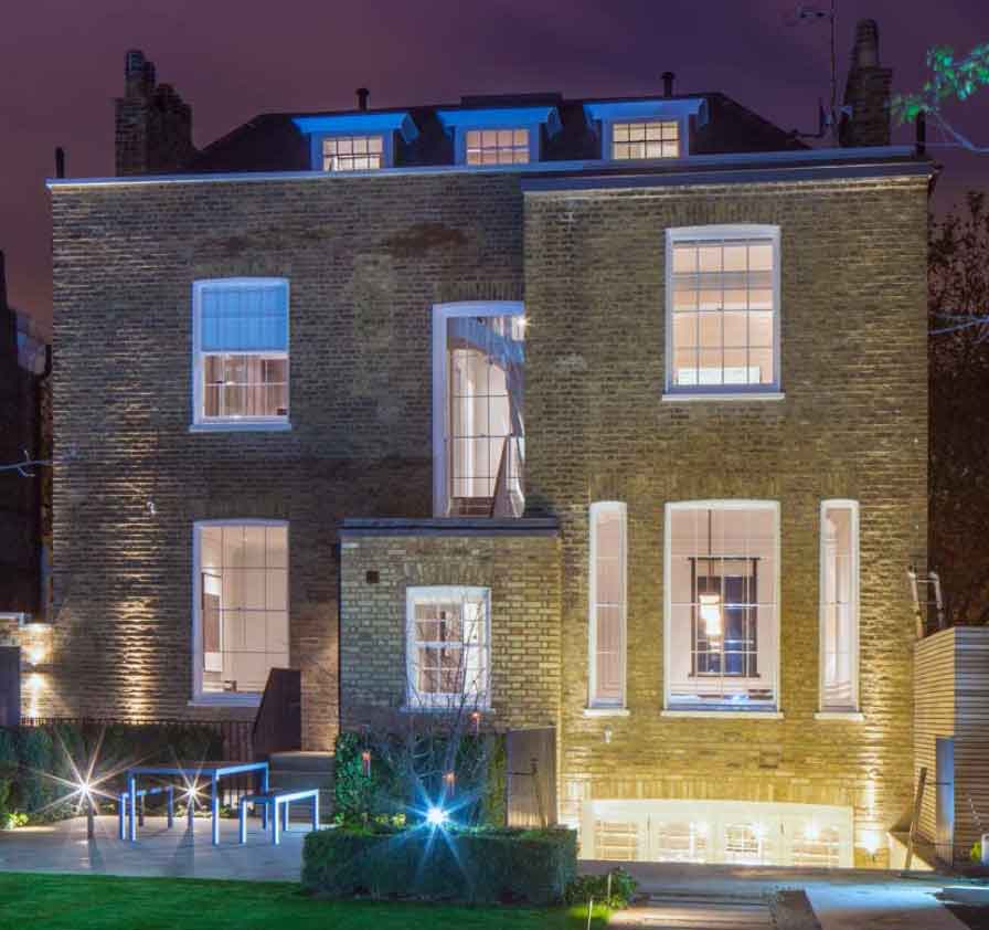 Hand-made painted box sash windows