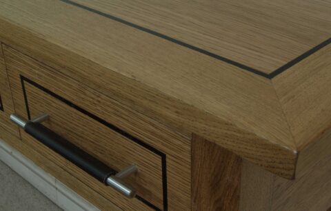 Contemporary Furniture 5 Contemporary oak side table with black inlay