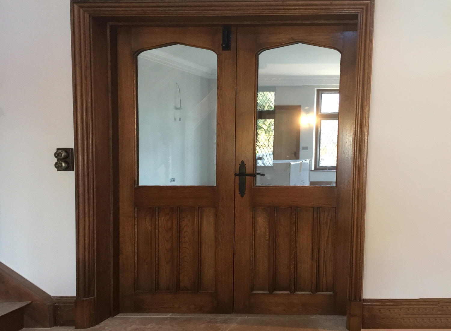 Glazed double doors