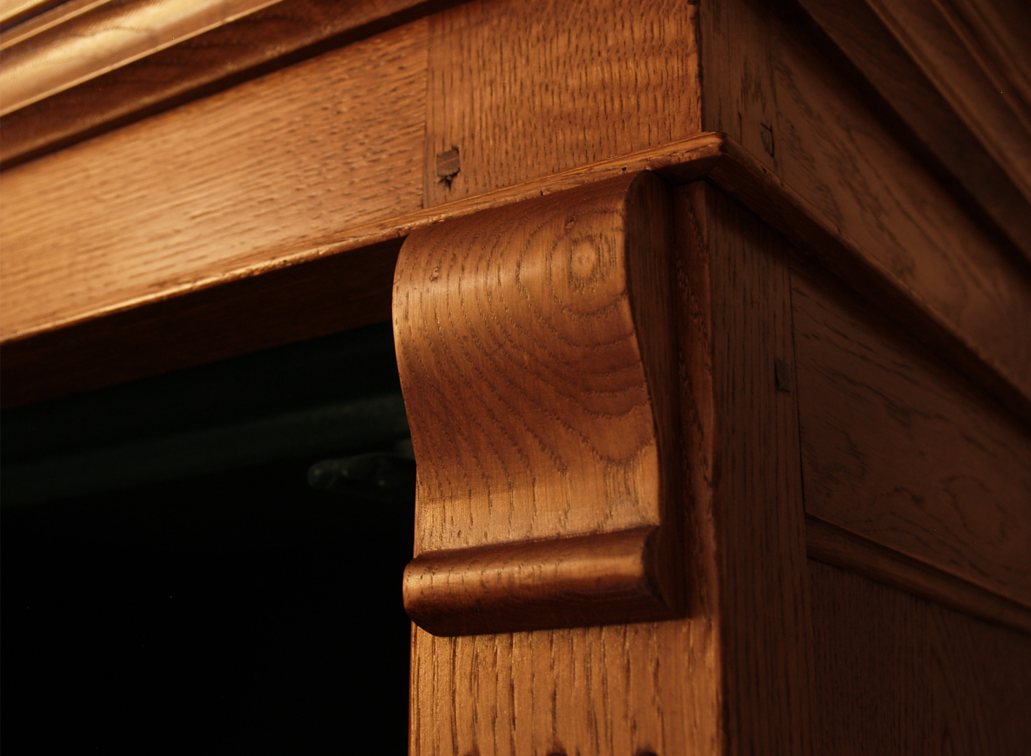 Gun cupboard with timber surround
