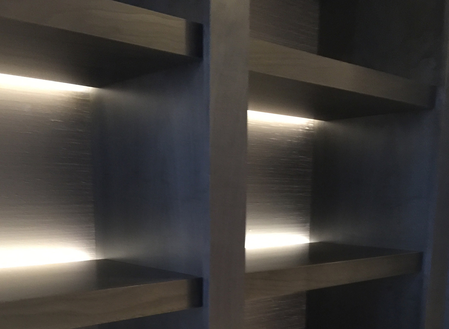 Bespoke Alcove Units & Timber Fireplaces 1 Bespoke fireplace wall with fitted book shelves