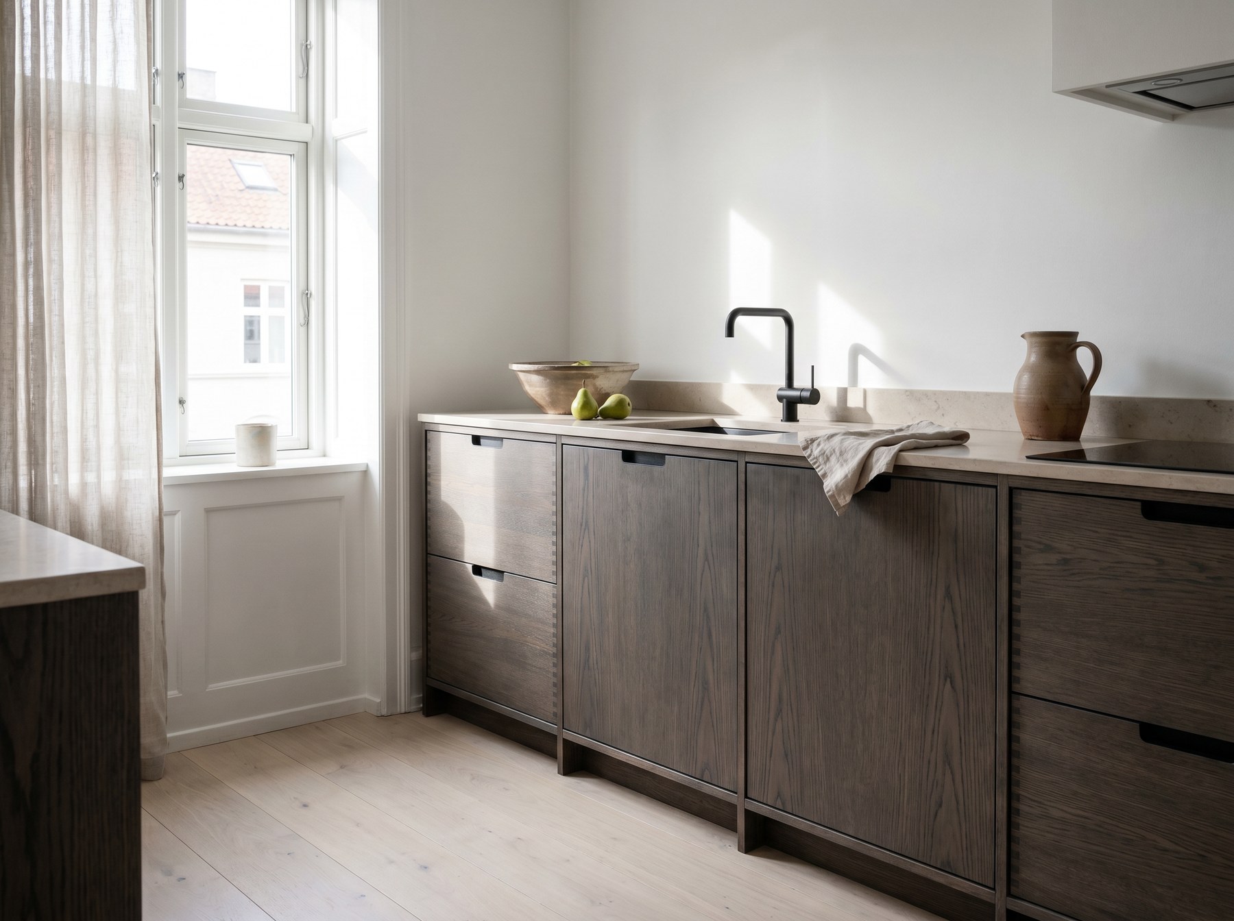 Bespoke Scandi Kitchens — Hand-Made in Oak 4 Smoked oak Scandi kitchen design inspiration