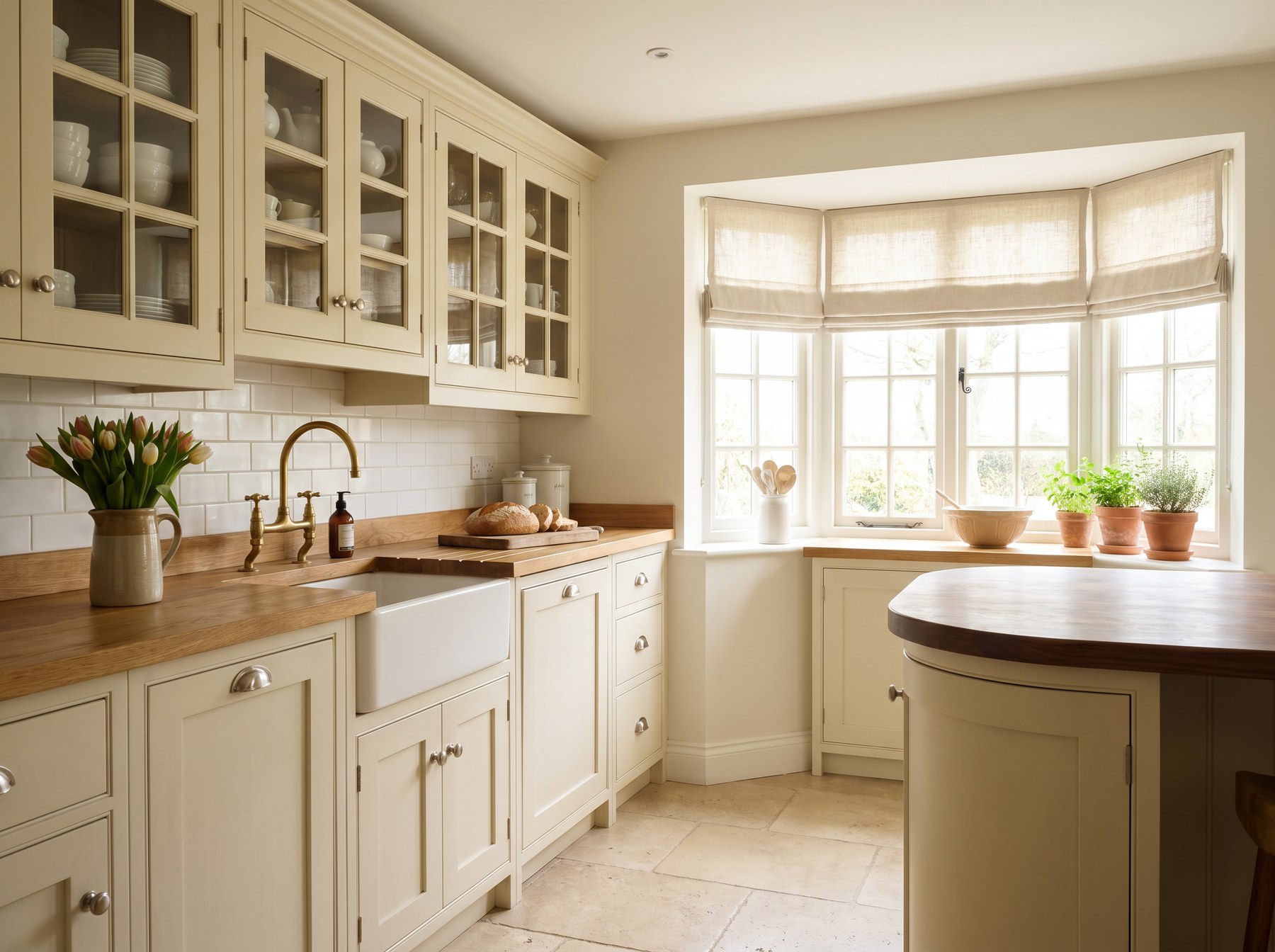 Furniture - Dresser base 1 Cream and oak dresser style kitchen storage