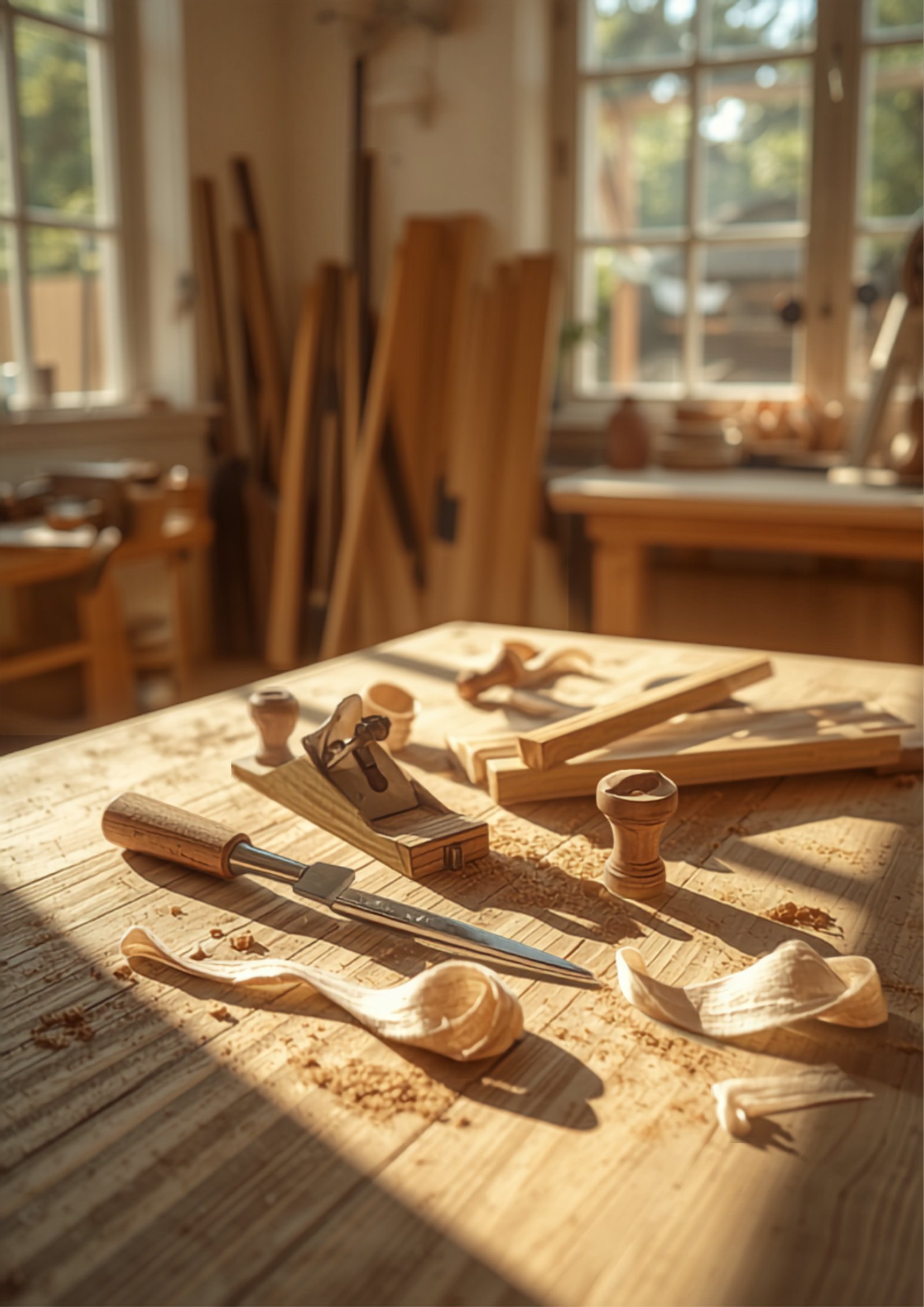 International Clients & Yachts 4 Cabinet maker’s bench in the Reeve & Co Suffolk workshop