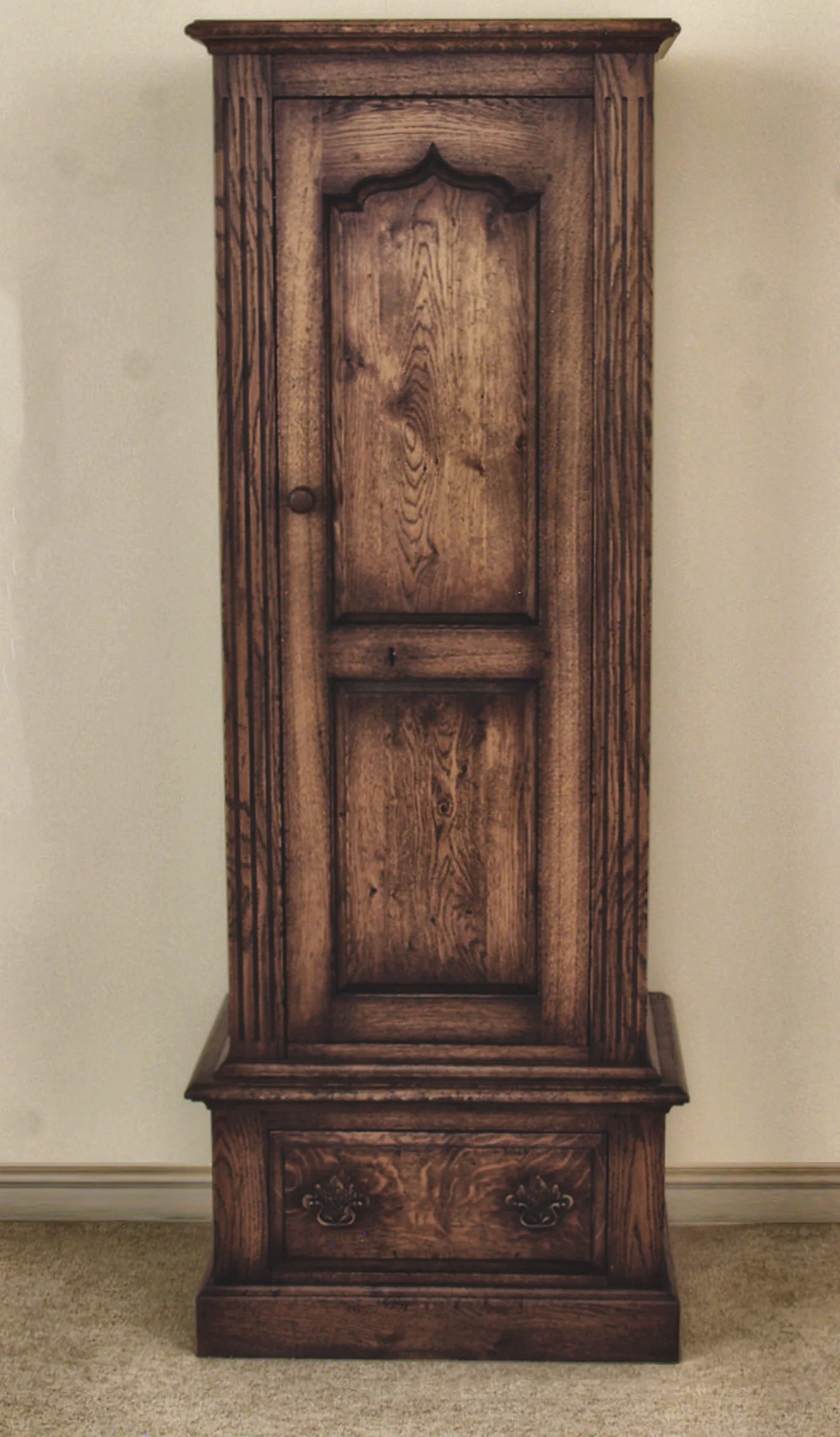 Solid Timber Gun Cabinets 45 Tall single-door oak gun cabinet, second view