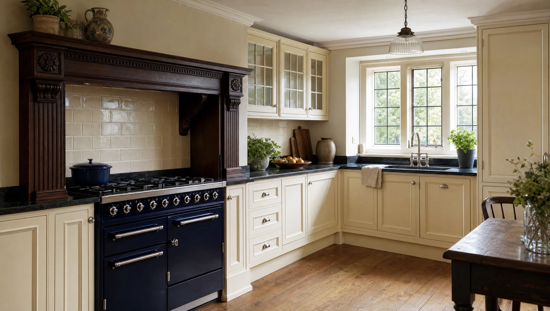 The Reeve & Co Group 3 Bespoke painted kitchen with island and granite worktops